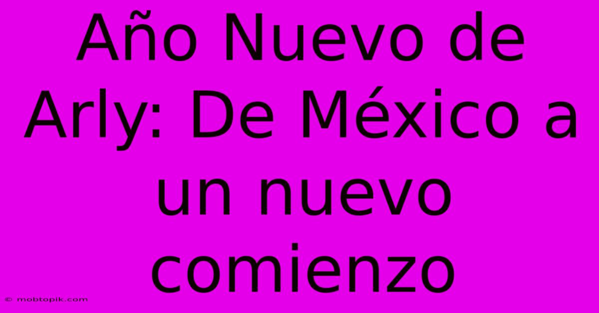 Año Nuevo De Arly: De México A Un Nuevo Comienzo