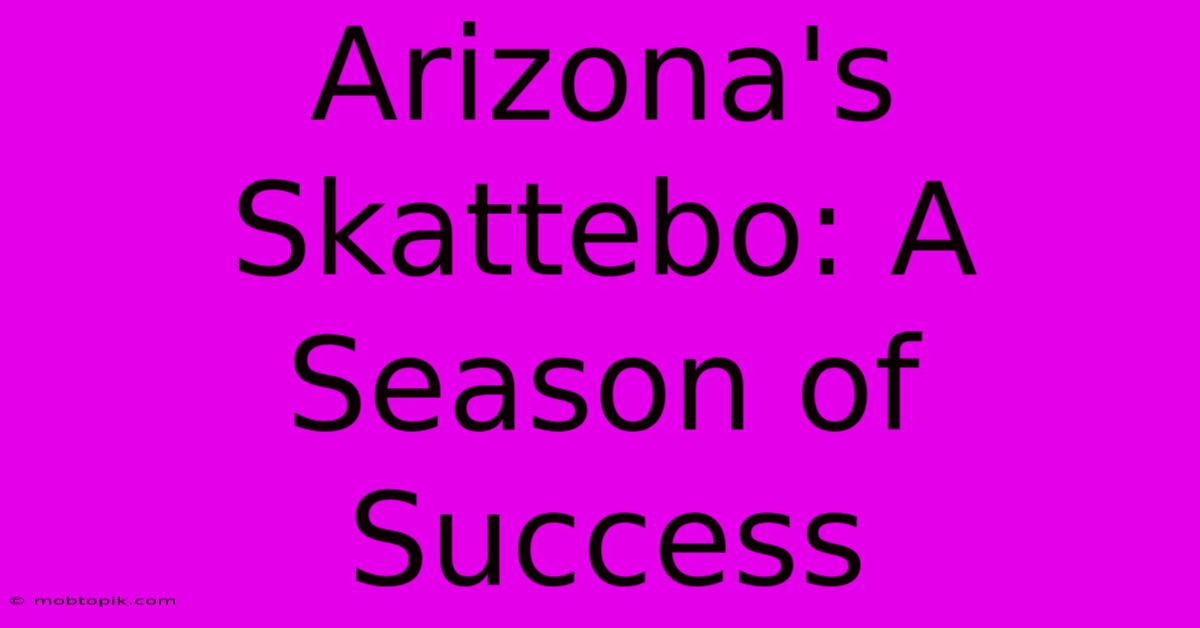 Arizona's Skattebo: A Season Of Success