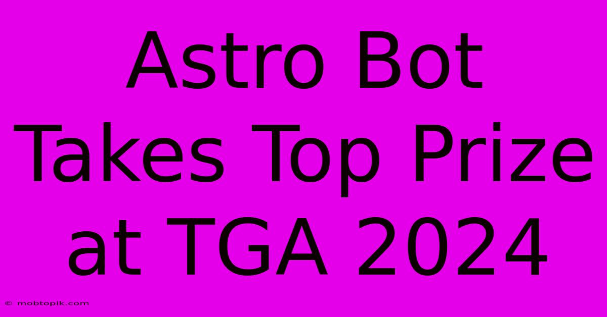 Astro Bot Takes Top Prize At TGA 2024