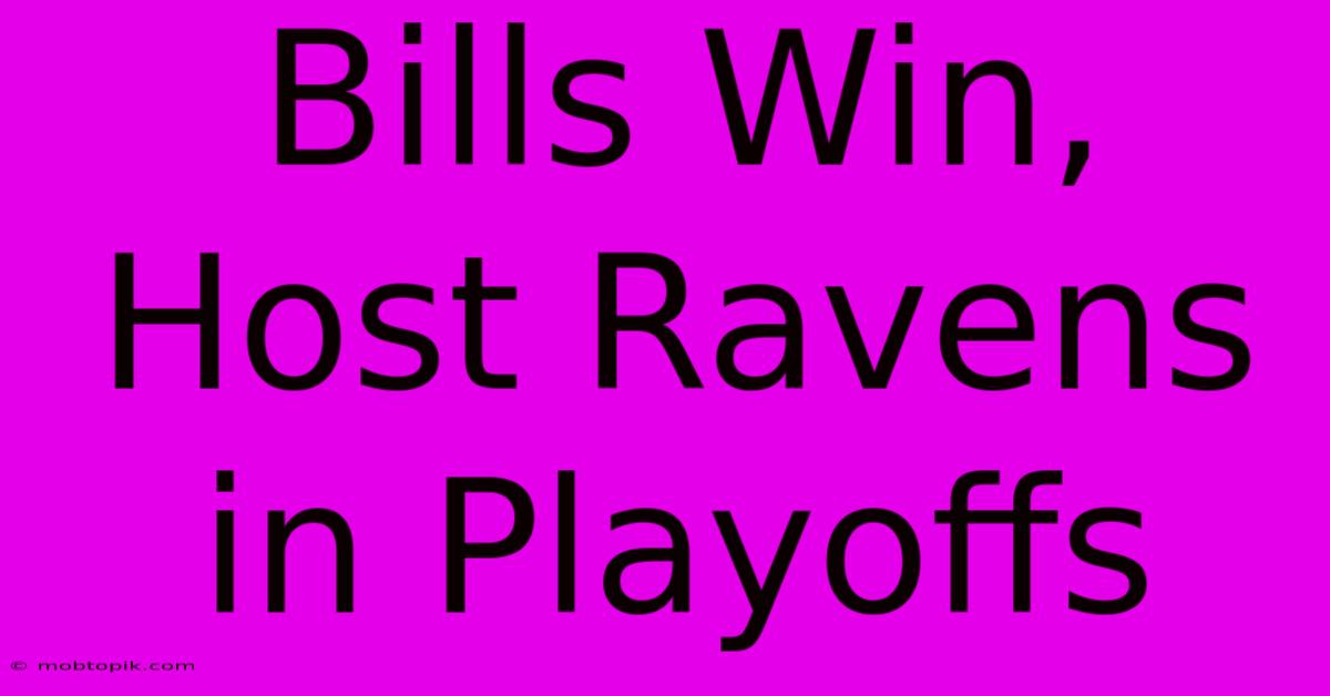 Bills Win, Host Ravens In Playoffs