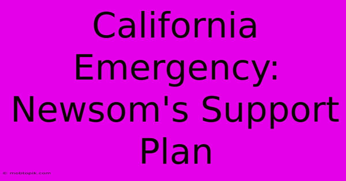 California Emergency: Newsom's Support Plan California Emergency: Newsom's Support Plan