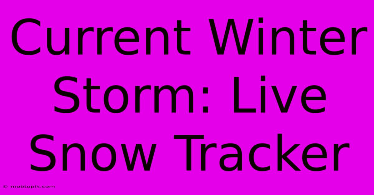 Current Winter Storm: Live Snow Tracker