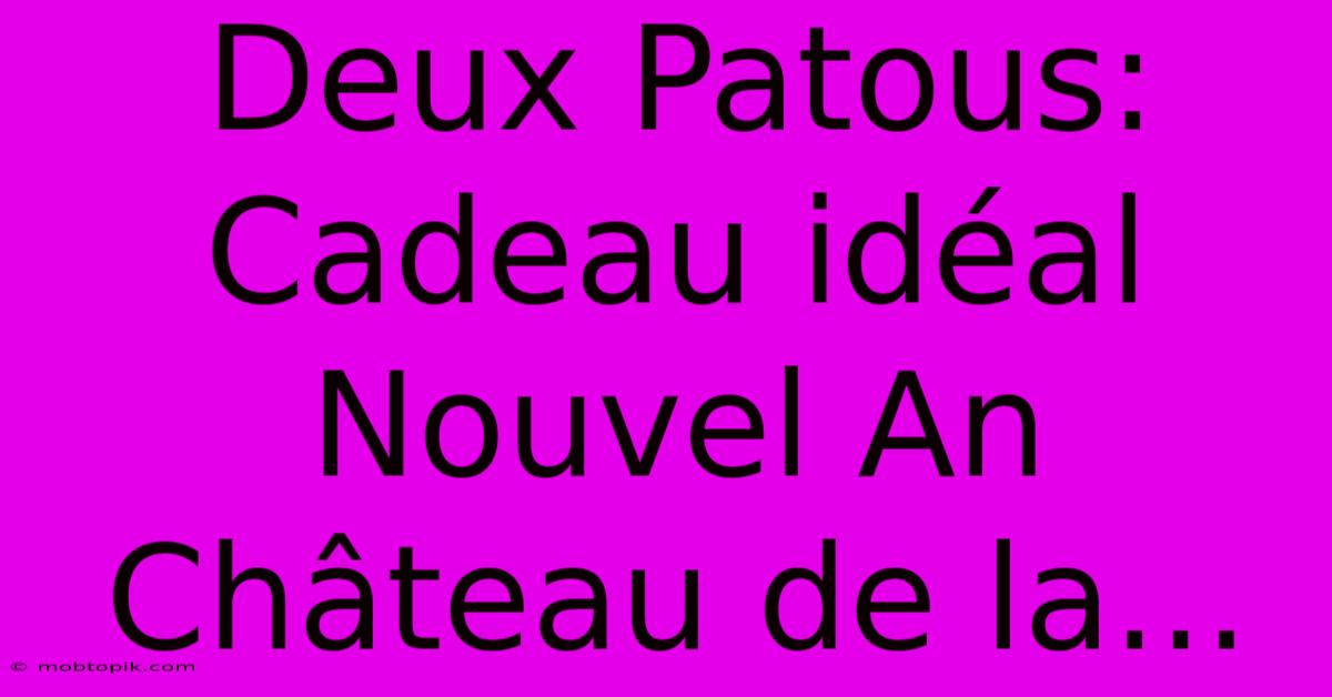 Deux Patous: Cadeau Idéal Nouvel An Château De La...