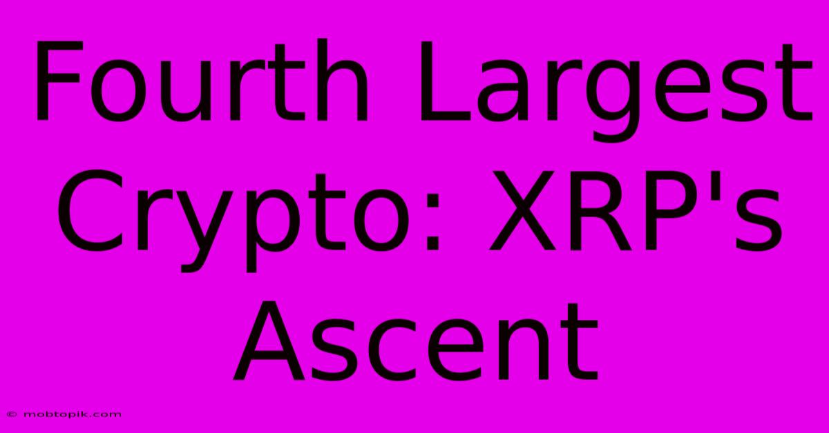 Fourth Largest Crypto: XRP's Ascent Fourth Largest Crypto: XRP's Ascent