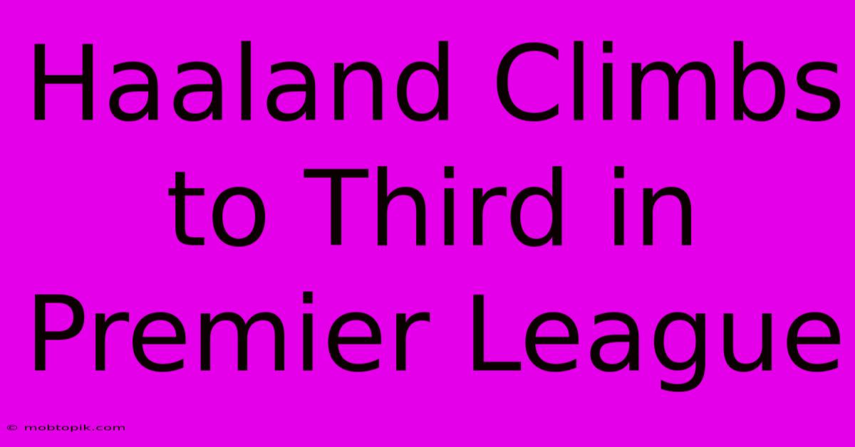 Haaland Climbs To Third In Premier League