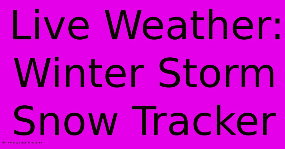 Live Weather: Winter Storm Snow Tracker