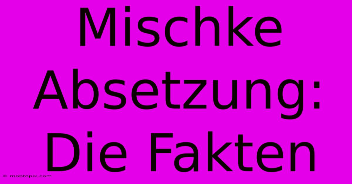 Mischke Absetzung:  Die Fakten