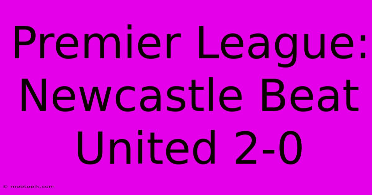 Premier League: Newcastle Beat United 2-0