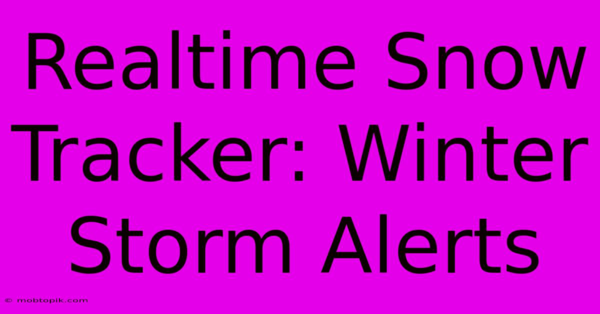 Realtime Snow Tracker: Winter Storm Alerts