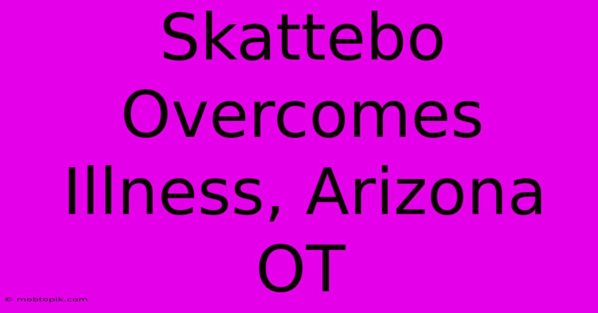 Skattebo Overcomes Illness, Arizona OT