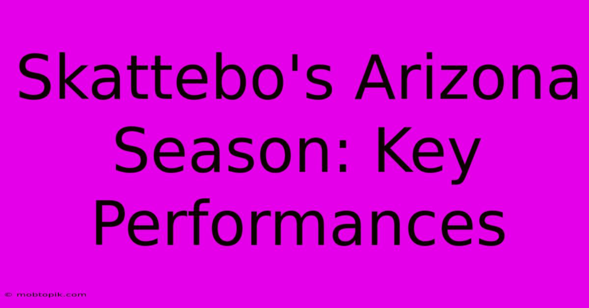 Skattebo's Arizona Season: Key Performances