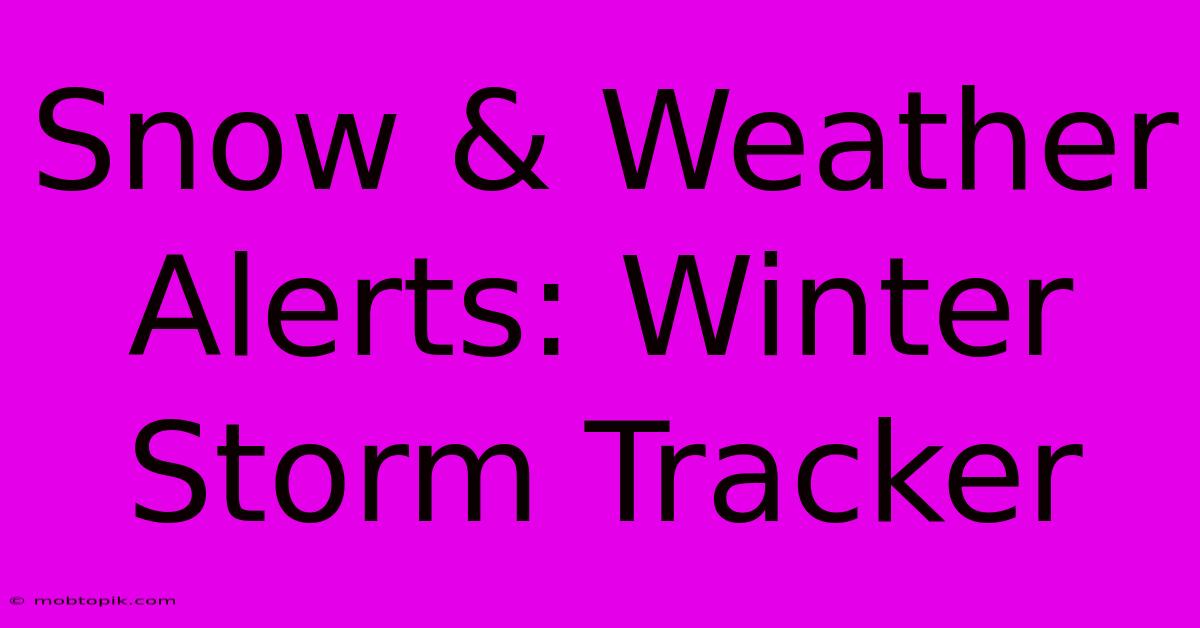 Snow & Weather Alerts: Winter Storm Tracker