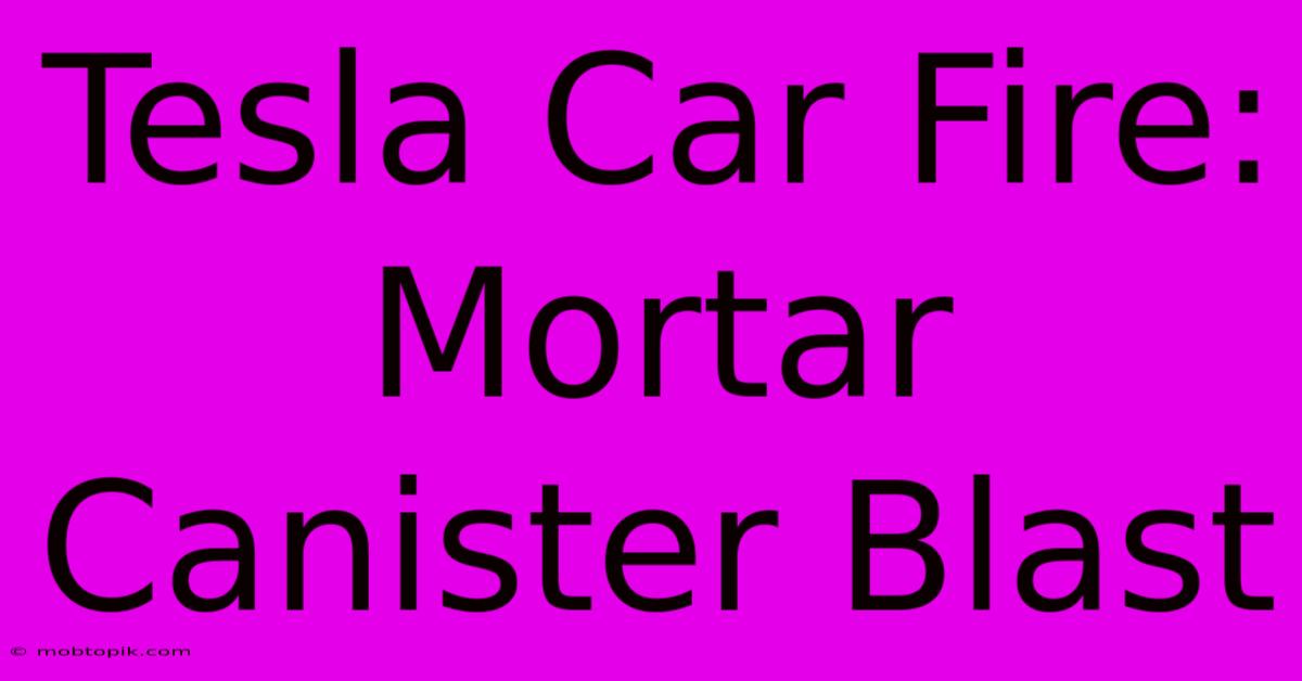 Tesla Car Fire: Mortar Canister Blast