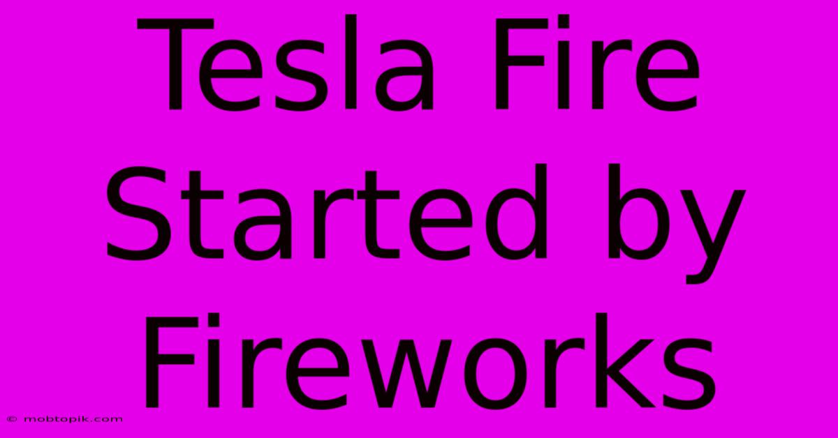 Tesla Fire Started By Fireworks