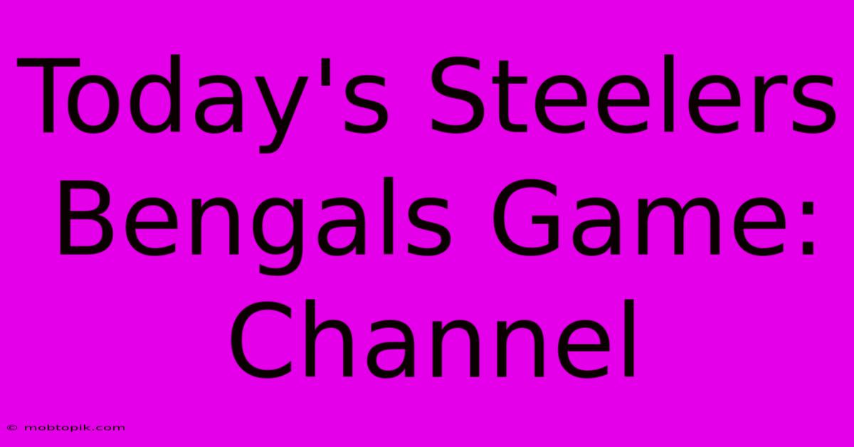 Today's Steelers Bengals Game: Channel Today's Steelers Bengals Game: Channel