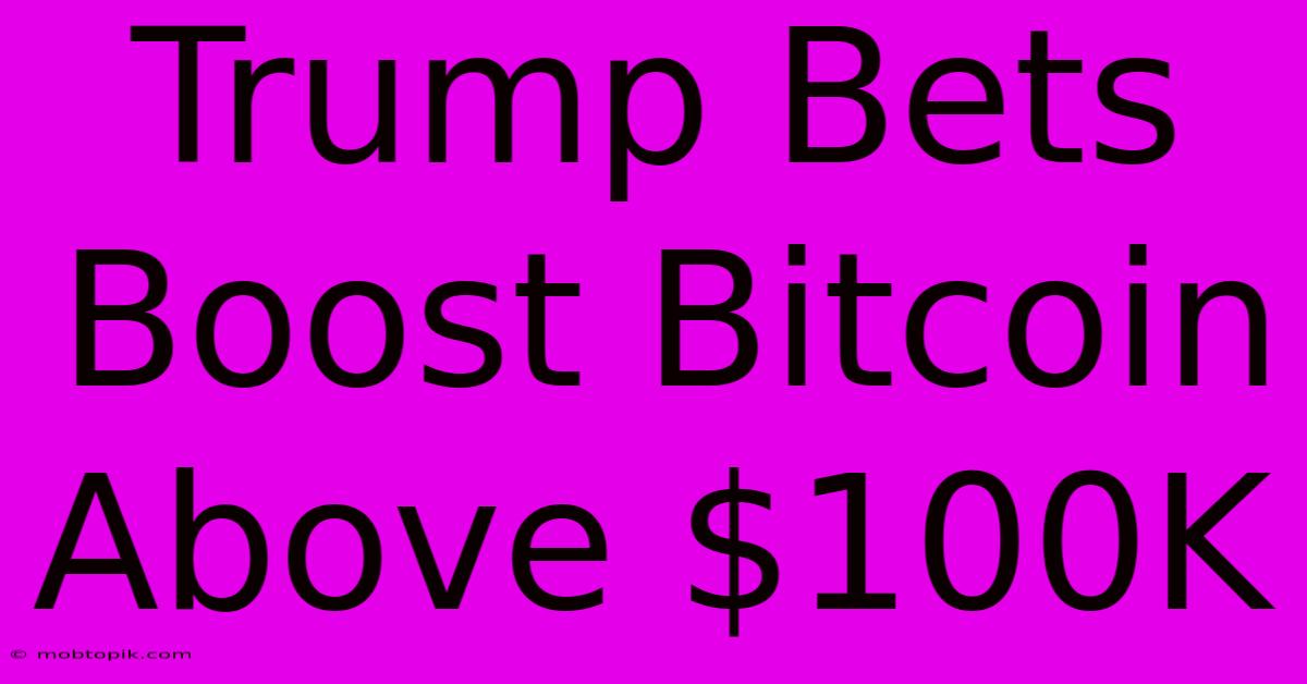 Trump Bets Boost Bitcoin Above $100K Trump Bets Boost Bitcoin Above $100K