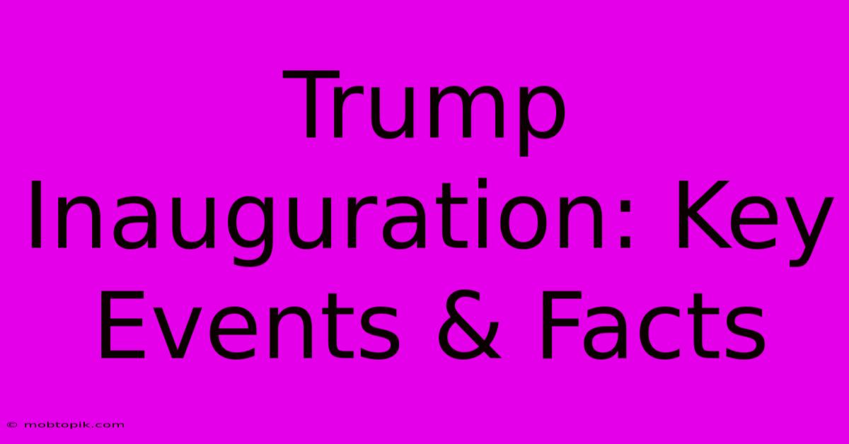 Trump Inauguration: Key Events & Facts