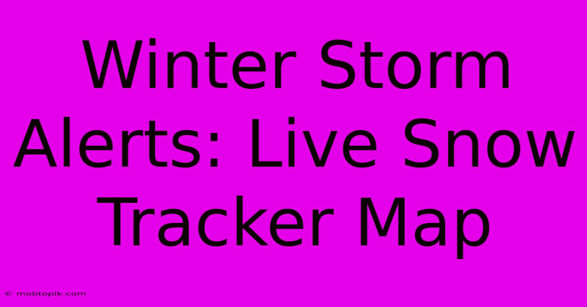 Winter Storm Alerts: Live Snow Tracker Map