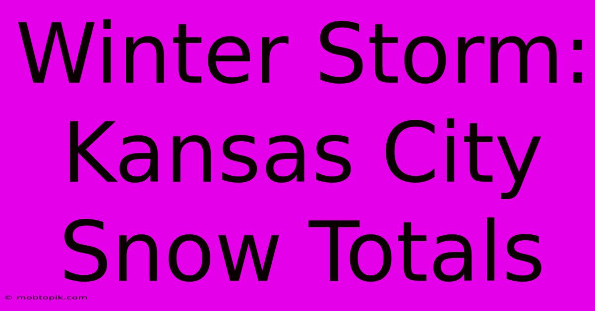 Winter Storm: Kansas City Snow Totals